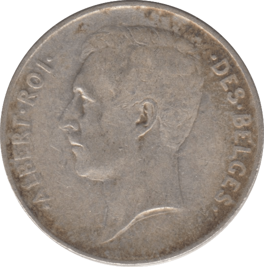 1912 SILVER ONE FRANC BELGIUM - SILVER WORLD COINS - Cambridgeshire Coins