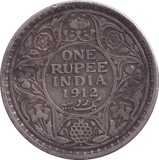 1912 SILVER RUPEE INDIA - SILVER WORLD COINS - Cambridgeshire Coins