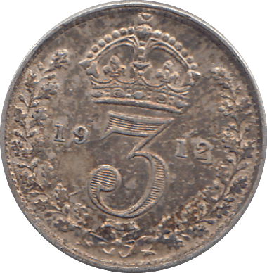 1912 SILVER THREEPENCE ( EF ) - THREEPENCE - Cambridgeshire Coins