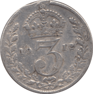 1912 SILVER THREEPENCE ( FINE ) - Threepence - Cambridgeshire Coins
