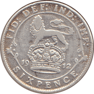 1912 SIXPENCE ( FINE ) - SIXPENCE - Cambridgeshire Coins