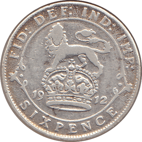 1912 SIXPENCE ( FINE ) - SIXPENCE - Cambridgeshire Coins