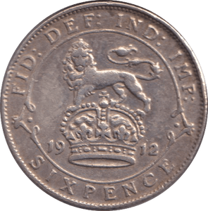 1912 SIXPENCE ( FINE ) - SIXPENCE - Cambridgeshire Coins