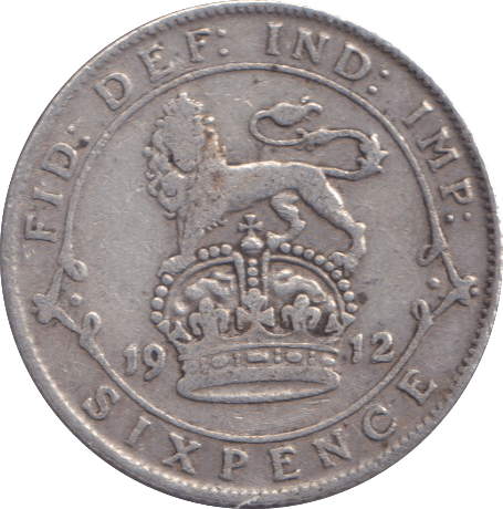 1912 SIXPENCE ( FINE ) - SIXPENCE - Cambridgeshire Coins