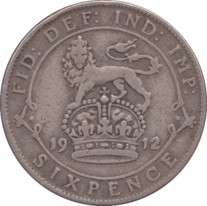 1912 SIXPENCE ( FINE ) - SIXPENCE - Cambridgeshire Coins