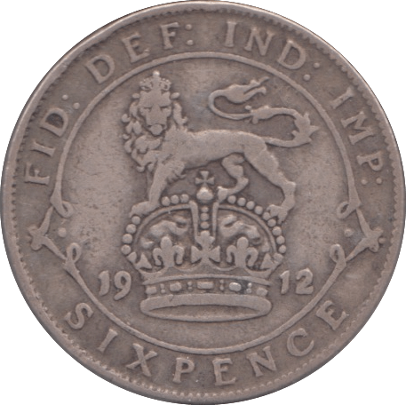 1912 SIXPENCE ( FINE ) - SIXPENCE - Cambridgeshire Coins