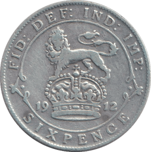 1912 SIXPENCE ( FINE ) - SIXPENCE - Cambridgeshire Coins
