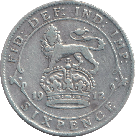 1912 SIXPENCE ( FINE ) - SIXPENCE - Cambridgeshire Coins
