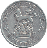 1912 SIXPENCE ( FINE ) - SIXPENCE - Cambridgeshire Coins