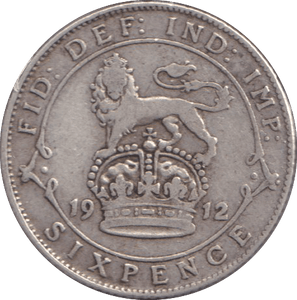 1912 SIXPENCE ( GF ) - SIXPENCE - Cambridgeshire Coins