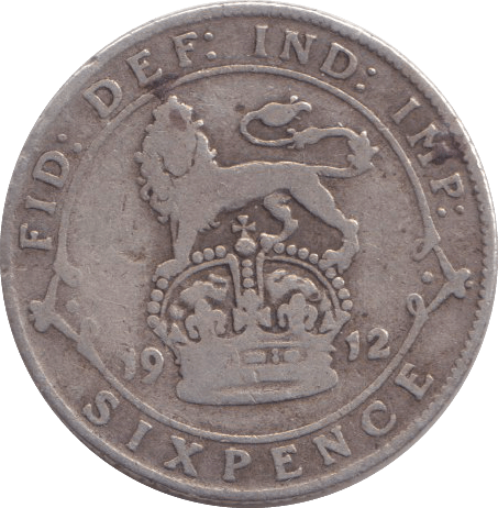 1912 SIXPENCE ( NF ) - SIXPENCE - Cambridgeshire Coins