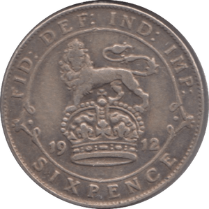 1912 SIXPENCE ( VF ) - Sixpence - Cambridgeshire Coins