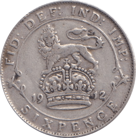 1912 SIXPENCE ( VF ) - SIXPENCE - Cambridgeshire Coins