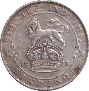 1912 SIXPENCE ( VF ) - SIXPENCE - Cambridgeshire Coins