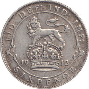 1912 SIXPENCE ( VF ) - SIXPENCE - Cambridgeshire Coins