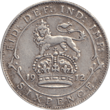 1912 SIXPENCE ( VF ) - SIXPENCE - Cambridgeshire Coins