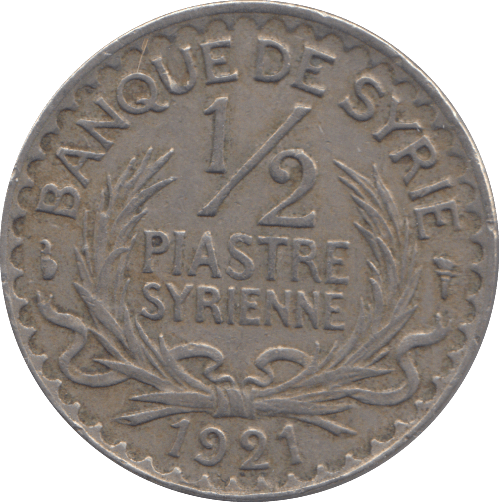 1912 SYRIA 1/2 PIASTRE - WORLD COINS - Cambridgeshire Coins