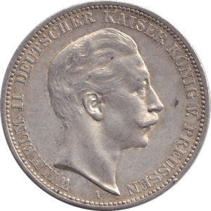 1912 THREE MARK BERLIN - SILVER WORLD COINS - Cambridgeshire Coins