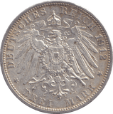 1912 THREE MARK BERLIN - SILVER WORLD COINS - Cambridgeshire Coins
