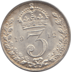 1912 THREEPENCE ( AUNC ) - THREEPENCE - Cambridgeshire Coins