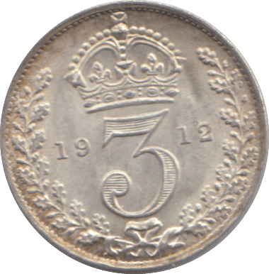 1912 THREEPENCE ( AUNC ) - THREEPENCE - Cambridgeshire Coins