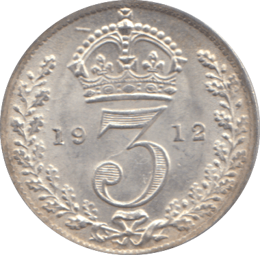 1912 THREEPENCE ( AUNC ) - THREEPENCE - Cambridgeshire Coins