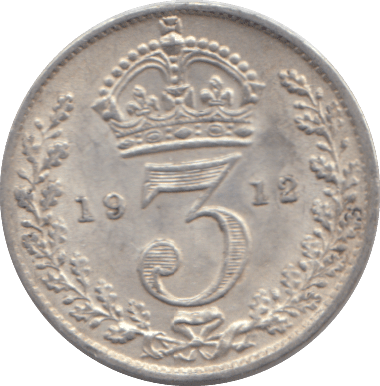 1912 THREEPENCE ( EF ) - THREEPENCE - Cambridgeshire Coins