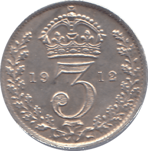 1912 THREEPENCE ( EF ) - THREEPENCE - Cambridgeshire Coins