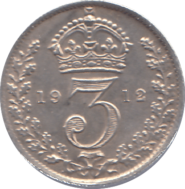 1912 THREEPENCE ( EF ) - THREEPENCE - Cambridgeshire Coins