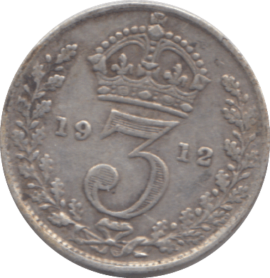 1912 THREEPENCE ( FINE ) - THREEPENCE - Cambridgeshire Coins