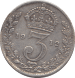 1912 THREEPENCE ( FINE ) - THREEPENCE - Cambridgeshire Coins