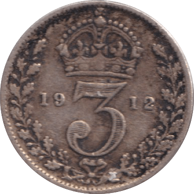 1912 THREEPENCE ( FINE ) - THREEPENCE - Cambridgeshire Coins