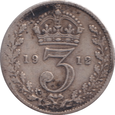 1912 THREEPENCE ( FINE ) - THREEPENCE - Cambridgeshire Coins