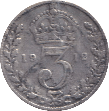 1912 THREEPENCE ( GF ) - THREEPENCE - Cambridgeshire Coins