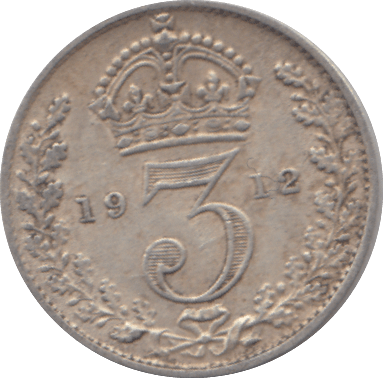 1912 THREEPENCE ( GVF) - THREEPENCE - Cambridgeshire Coins