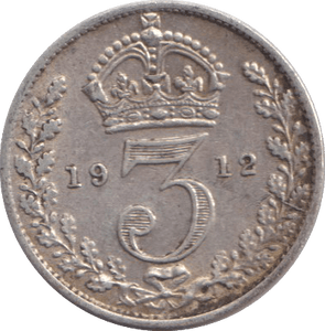 1912 THREEPENCE ( VF ) - THREEPENCE - Cambridgeshire Coins