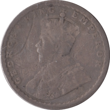 1912 TWO ANNAS INDIA - SILVER WORLD COINS - Cambridgeshire Coins
