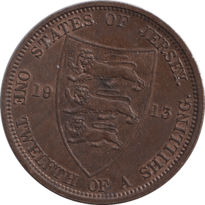 1913 1/12 SHILLING - PENNY - Cambridgeshire Coins