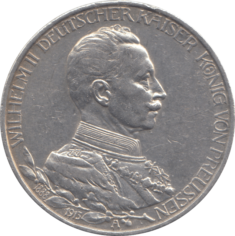 1913 3 MARK GERMANY - WORLD COINS - Cambridgeshire Coins