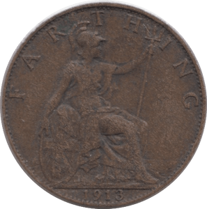 1913 FARTHING ( GF ) - Farthing - Cambridgeshire Coins