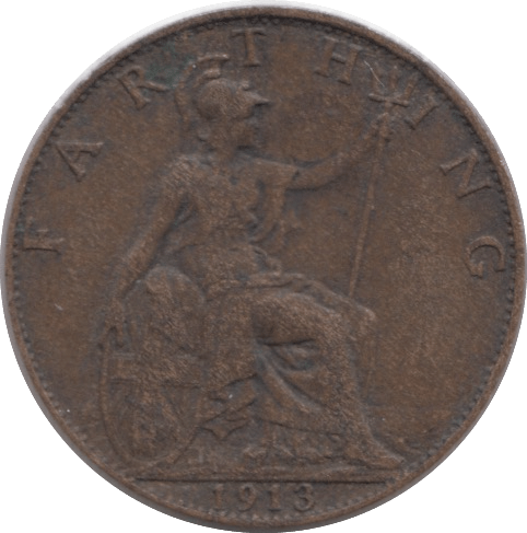 1913 FARTHING ( GF ) - Farthing - Cambridgeshire Coins