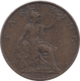 1913 FARTHING ( GF ) - Farthing - Cambridgeshire Coins