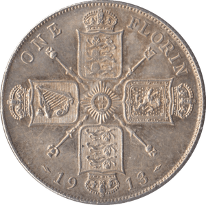1913 FLORIN ( AUNC ) - FLORIN - Cambridgeshire Coins