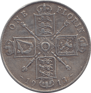 1913 FLORIN ( F ) - FLORIN - Cambridgeshire Coins