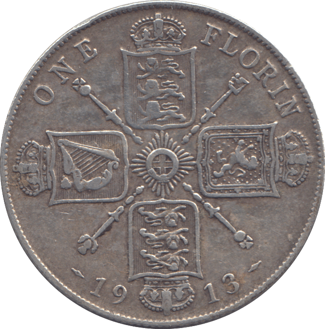 1913 FLORIN ( F ) - FLORIN - Cambridgeshire Coins