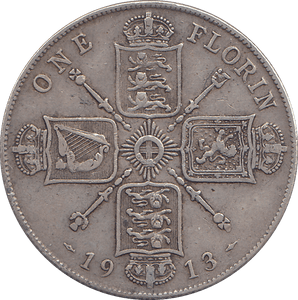 1913 FLORIN ( GF ) - FLORIN - Cambridgeshire Coins