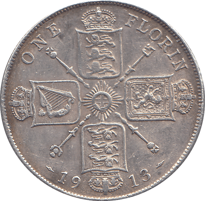 1913 FLORIN ( GVF ) - FLORIN - Cambridgeshire Coins