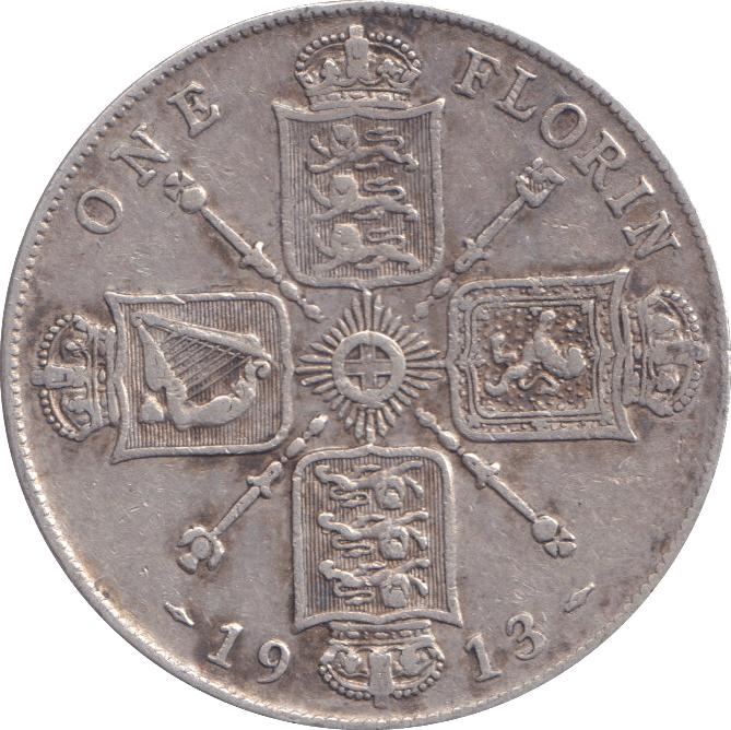 1913 FLORIN ( VF ) - FLORIN - Cambridgeshire Coins