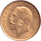 1913 GOLD HALF SOVEREIGN ( AUNC ) - HALF SOVEREIGN - Cambridgeshire Coins