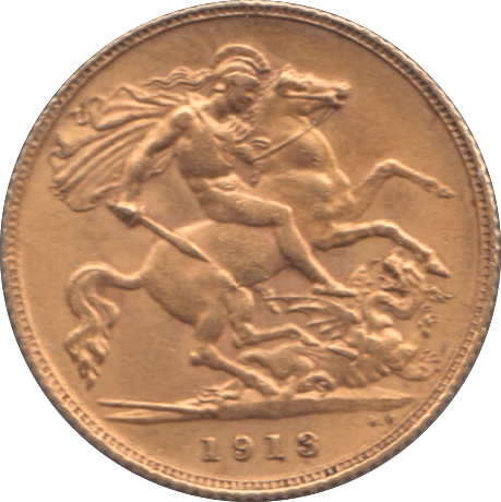 1913 GOLD HALF SOVEREIGN ( UNC ) - HALF SOVEREIGN - Cambridgeshire Coins